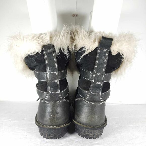 Sorel Women's Kaya US8 Black Leather Waterproof Insulated Faux Fur Winter Boot - Picture 8 of 16